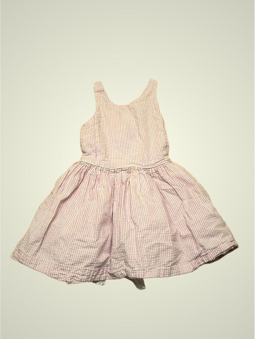 Ralph Lauren Pink and White Striped Toddler Dress with Petticoat style size 2T